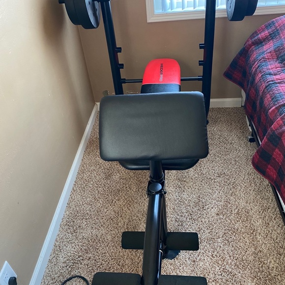 Weider Pro 265 Standard bench with weight set - Picture 3 of 7